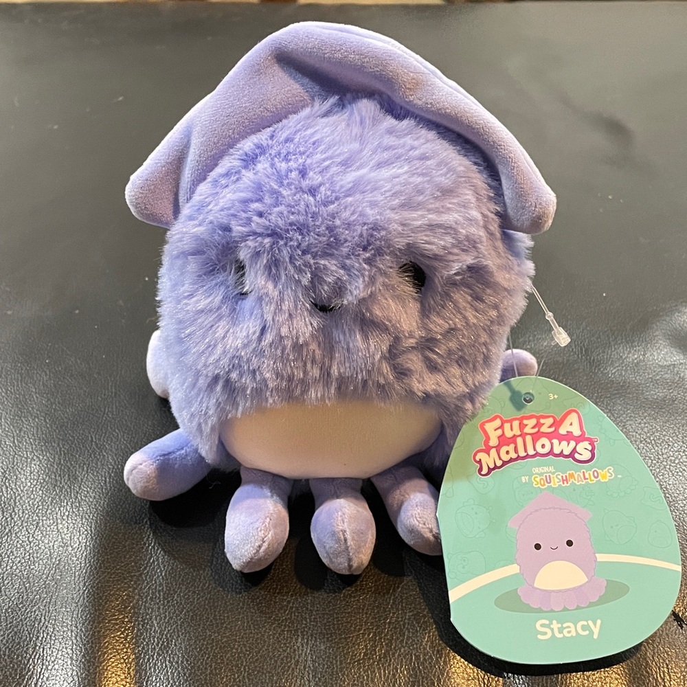 Fuzz A Mallows Plush Toy  by Squishmallows Stacy the Squid 5 inch New with Tag